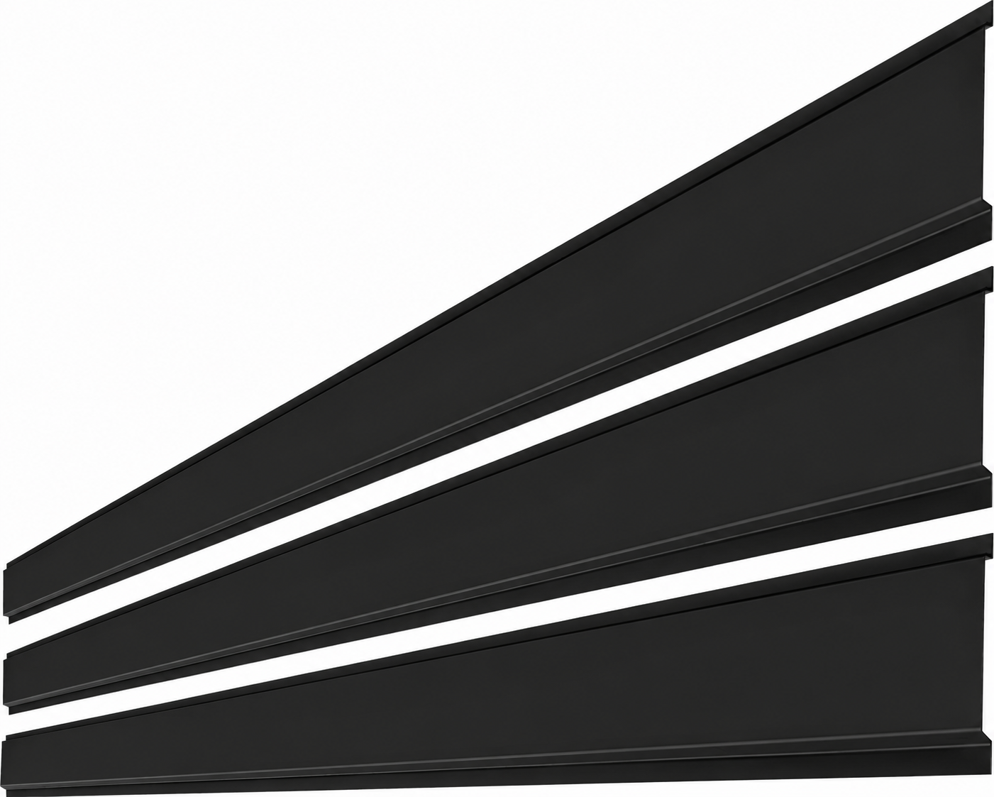 Element orizontal - Element orizontal Rufster, pentru gard, grosime 0,50 mm, finisaj negru, RAL 9005 MS M2P3, lungime variabila, vopsit pe ambele parti, olint.ro