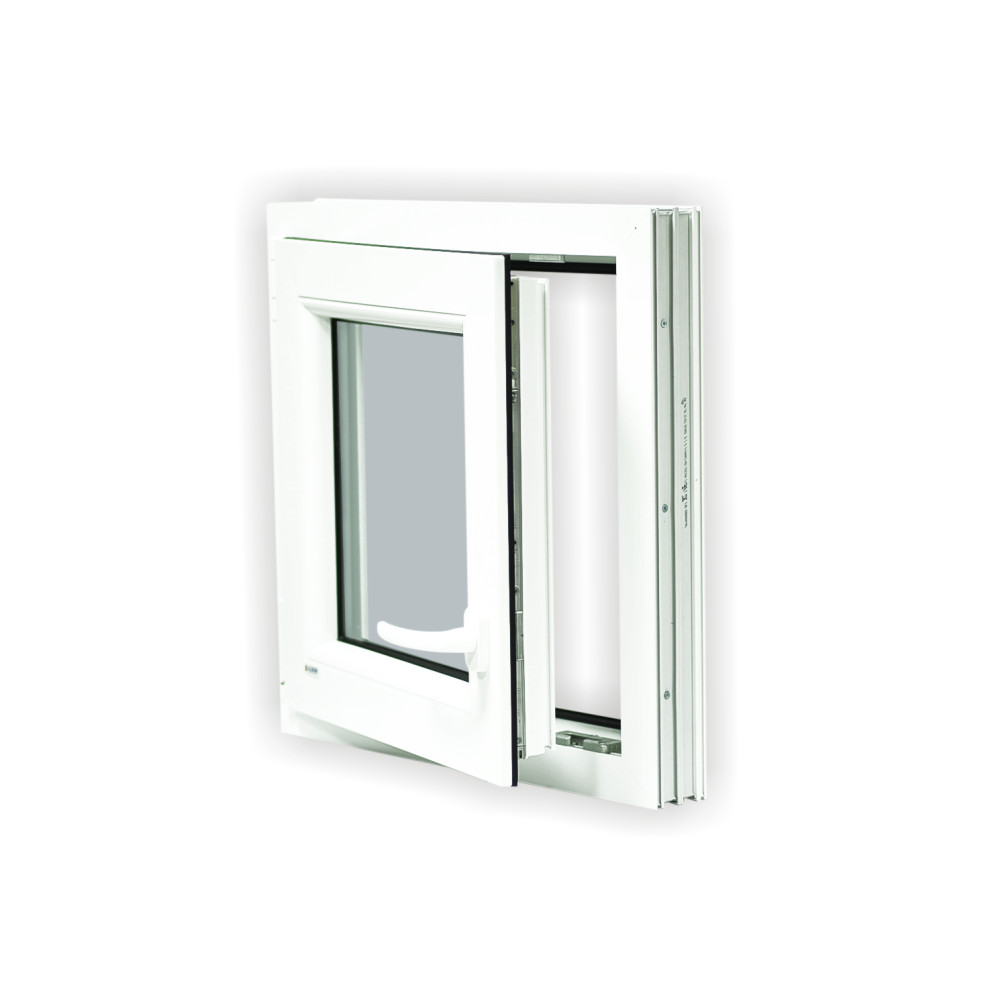 Fereastra Alidor  520x520 DS dimensiune 52x52 cm grosime 7.5 cm culoare alba