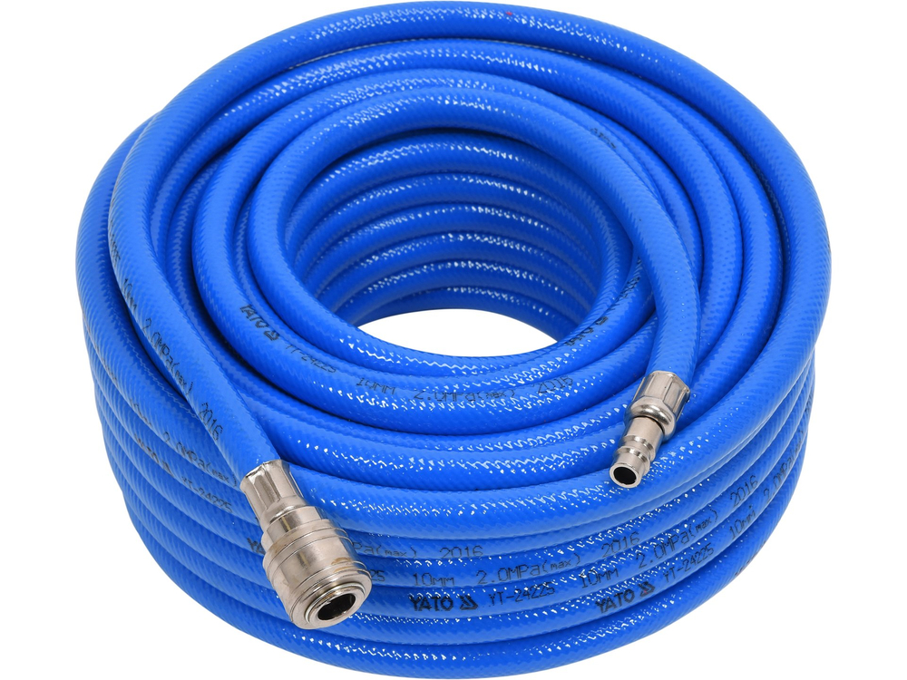 Compresoare - Furtun pentru aer + cuple, lungime 20 m, Yato YT-24225, olint.ro