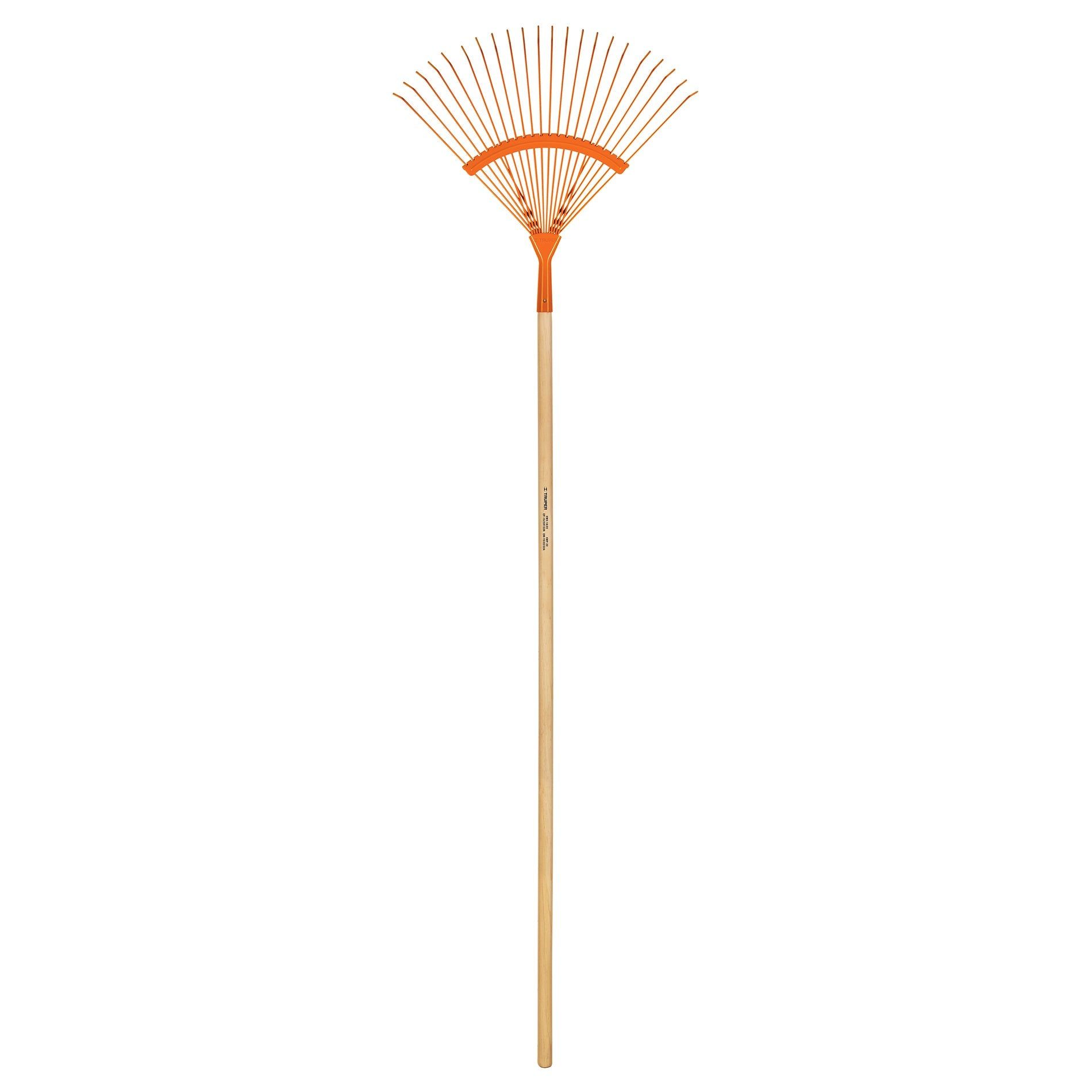 Grebla metalica pentru frunze, 46 cm, coada din lemn de 122 cm Truper