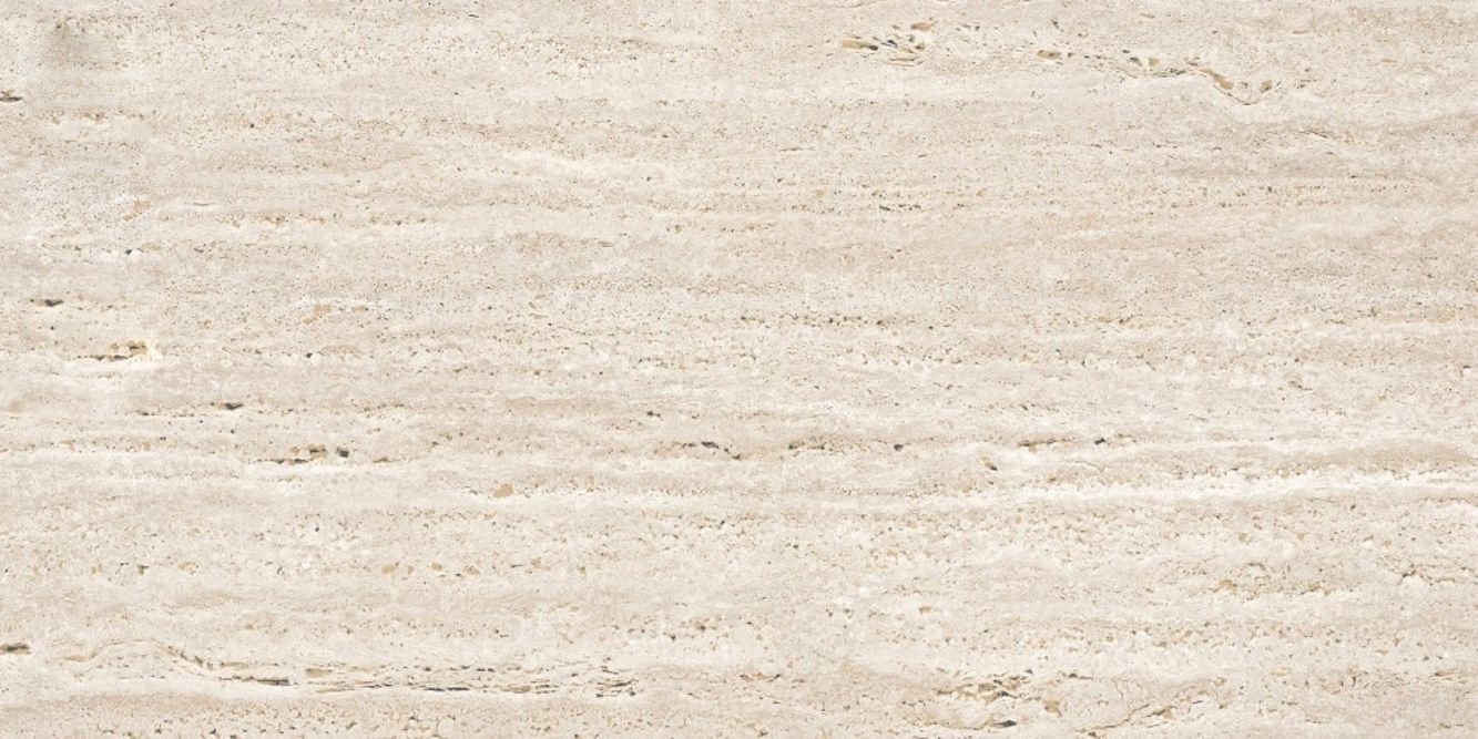 Gresie portelanata, mata, pentru interior si exterior, New Travertin Bone, dimensiune 33 x 66 cm