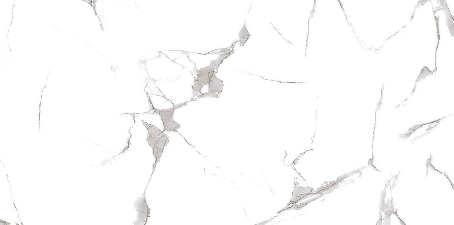 Gresie portelanata, mata, rectificata, pentru interior sau exterior, Statuario Fantastica Mat, dimensiune 60 x 120 cm