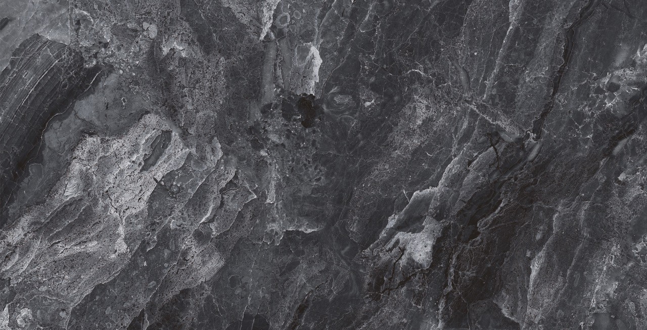 Gresie portelanata, rectificata, polisata, interior/exterior, Alesta Black 60 x 120 cm, clasa de trafic intens