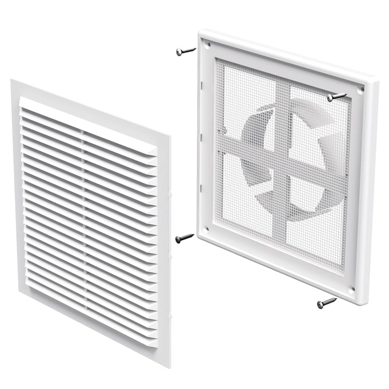 Rame & Usite vizitare - Grila ventilatie VENTS 204 x 204 mm cu stut reglabil &Oslash;100&ndash;150 mm, olint.ro