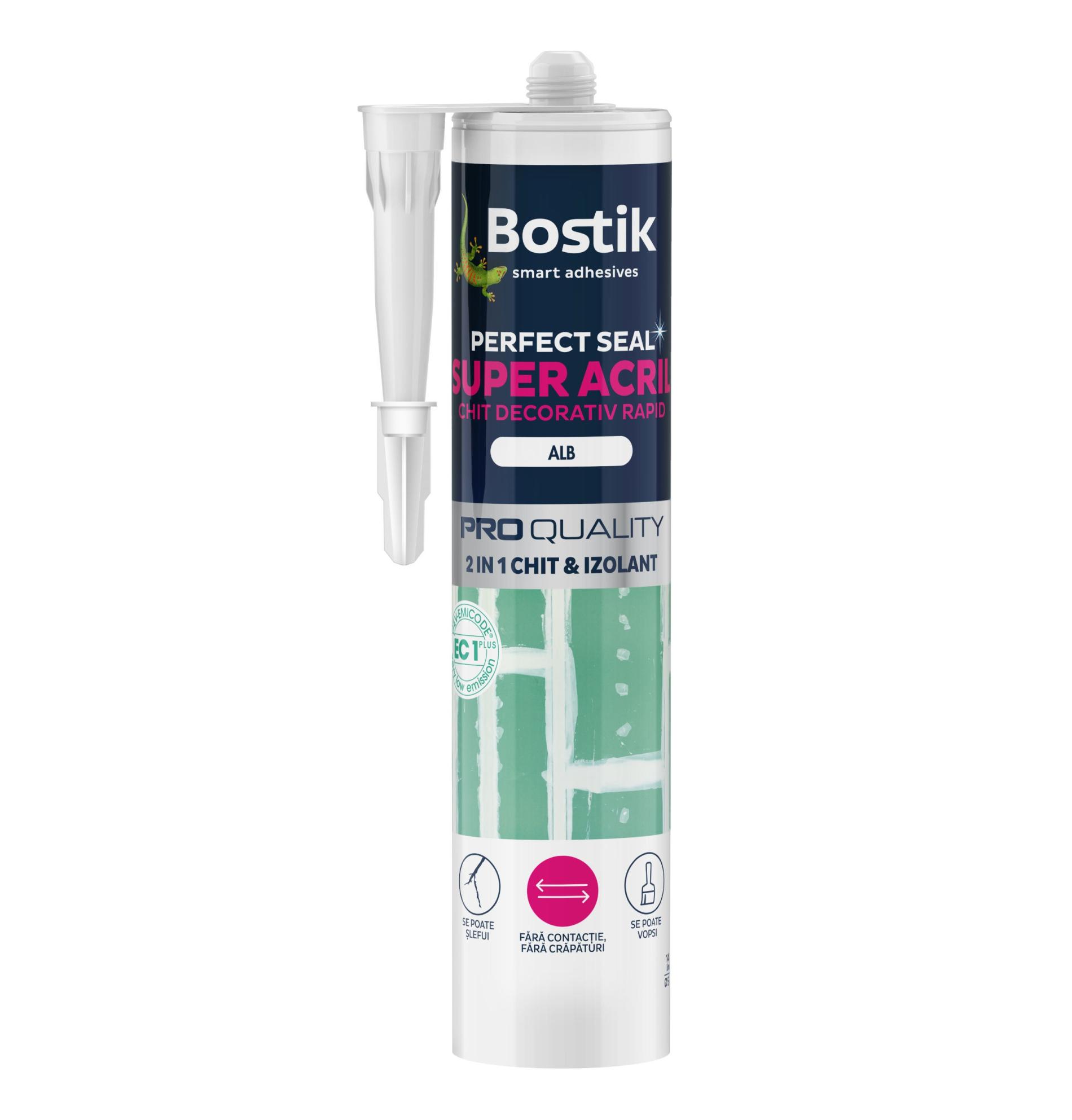 Adezivi & Siliconi - Izolant acrilic Bostik Super Acril 2 in 1, alb, 280 ml, olint.ro