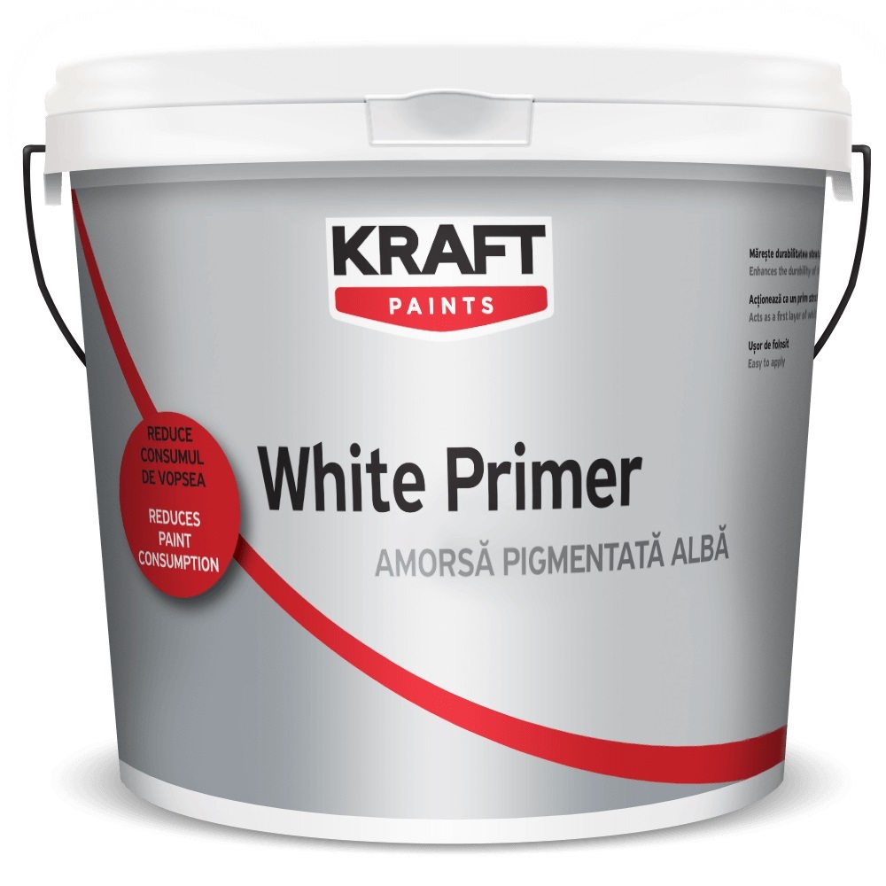 Kraft amorsa pigmentata alba pe baza de rasini acrilice, gata de aplicare, 15 L