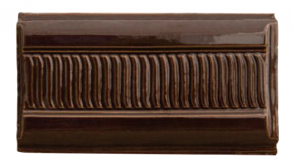Lateral cornisa (placa mica) teracota culoare wenge pentru realizarea sobelor de incalzit