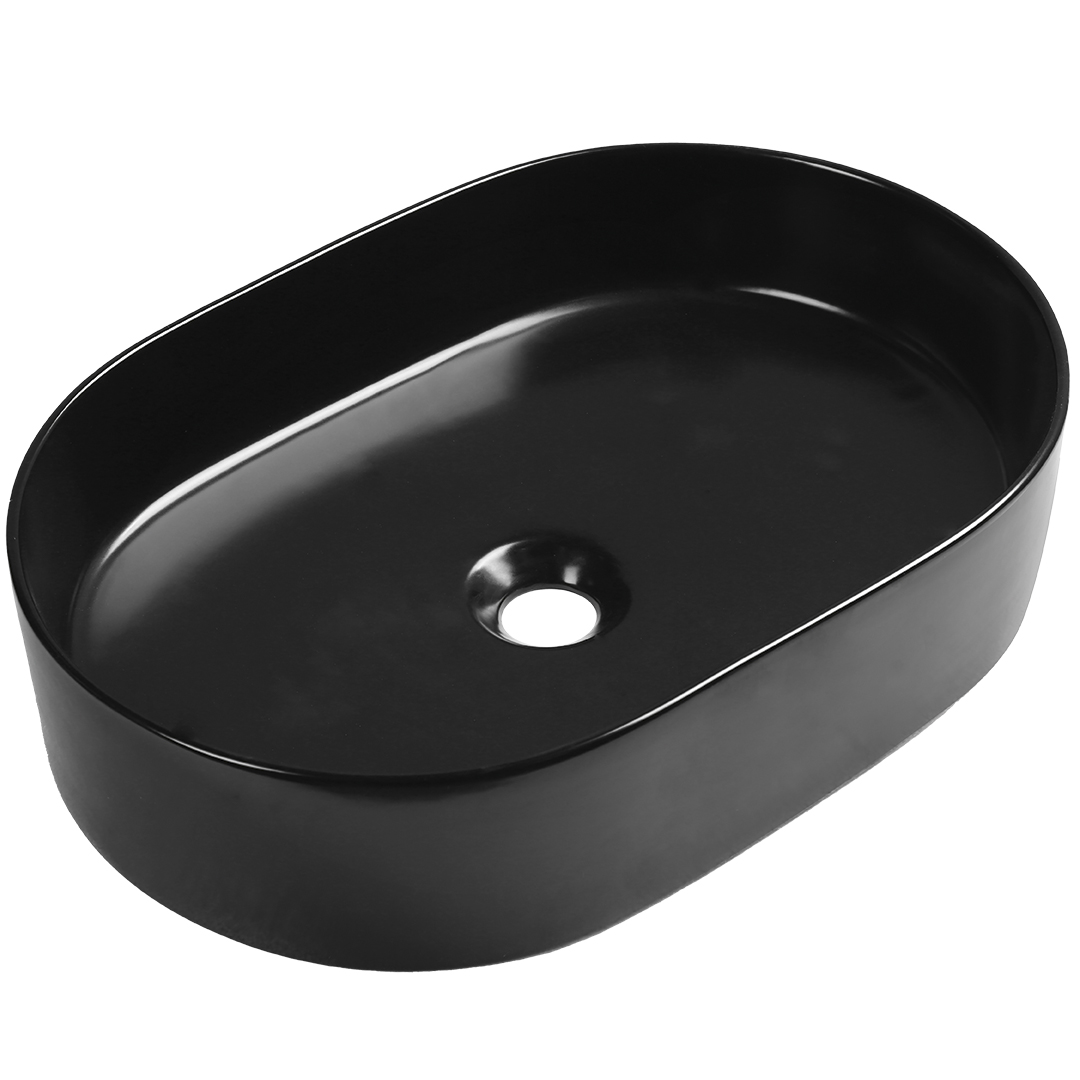 Lavoar ceramic Desna VUD B250, 51×39 cm, montaj pe blat, finisaj mat, negru