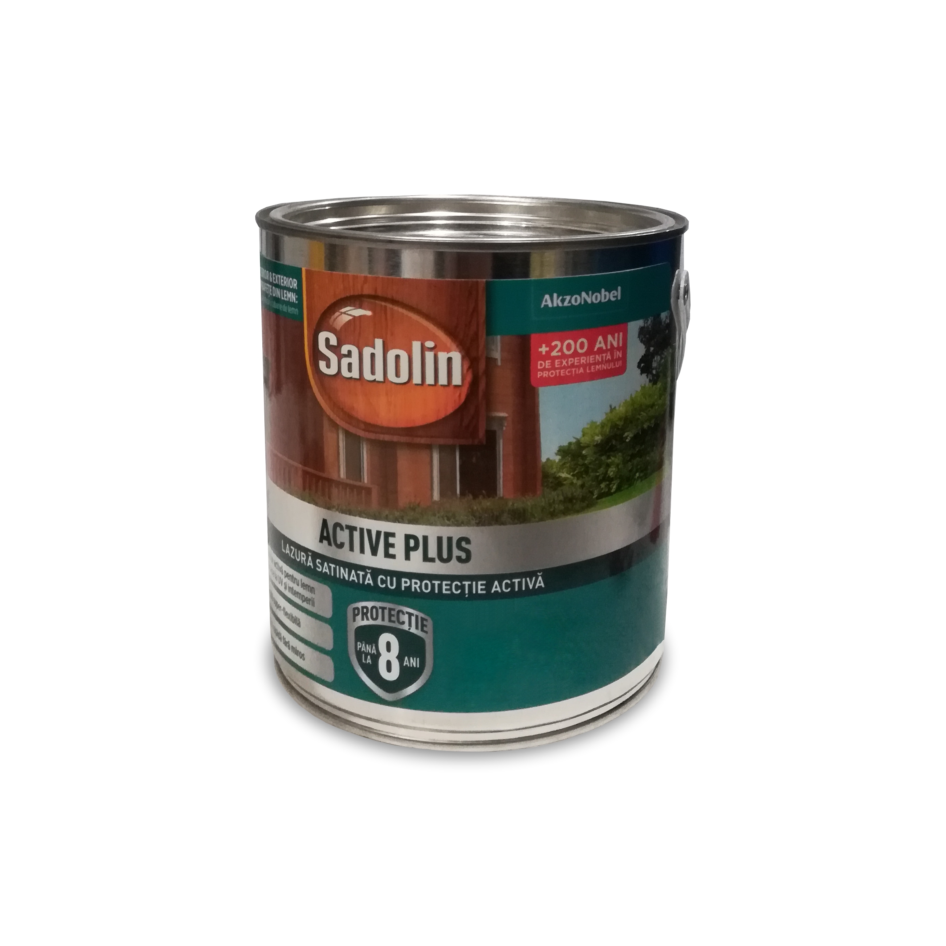 Lazura satinata cu protectie activa, Sadolin activ plus, teak, ambalare 2,5 L