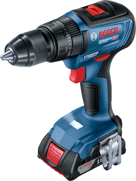 Masini de gaurit si insurubat - Masina de gaurit cu percutie, Bosch GSB 18V-50, cu doi acumulatori de 2 Ah, olint.ro