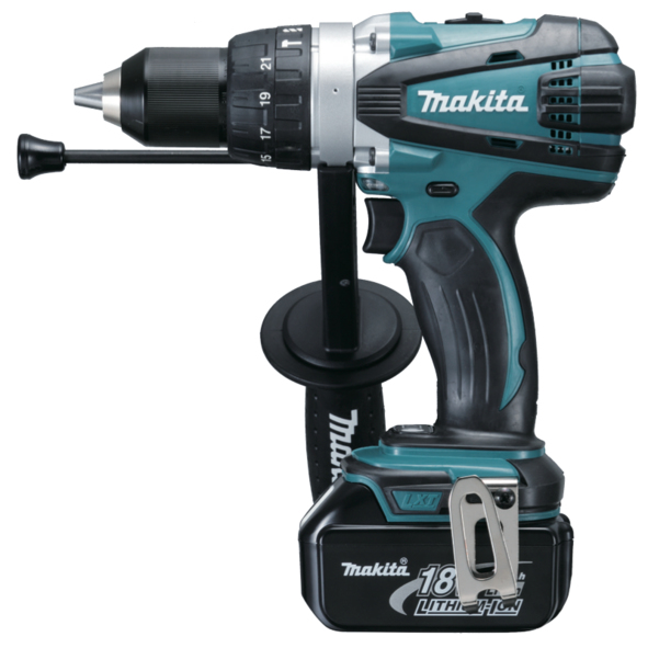 Masini de gaurit si insurubat - Masina de gaurit cu percutie Makita DHP458RFJ, 18V, 91 Nm, 2 acumulatori, olint.ro