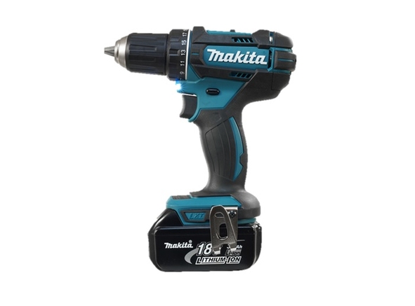 Masini de gaurit si insurubat - Masina de insurubat si gaurit cu percutie Makita DHP482RFE, 18V, 3.0Ah, olint.ro