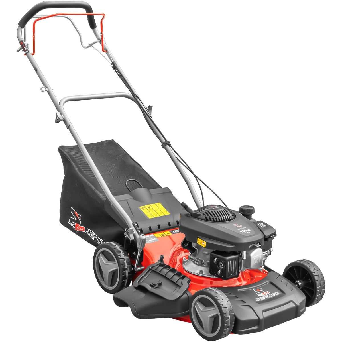 Masini de tuns iarba - Masina pentru gazon, Media-Line MG 46-150 S, motor in patru timpi, benzina, putere 3,5 CP, latime de taiere 46 cm, volum cis colector 55 L, autopropulsata, olint.ro