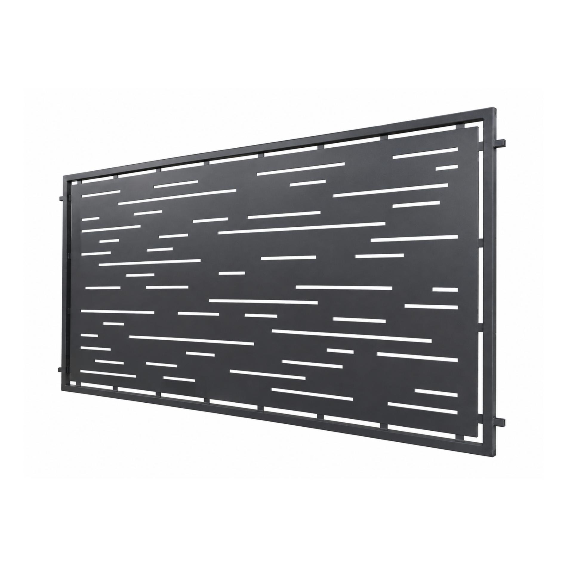 Panouri gard & Porti - Panou decorativ din tabla otel debitat laser si teava TRS sudata, model M129 LXX, grosime 3 mm dimensiune 1000x2000 mm, olint.ro