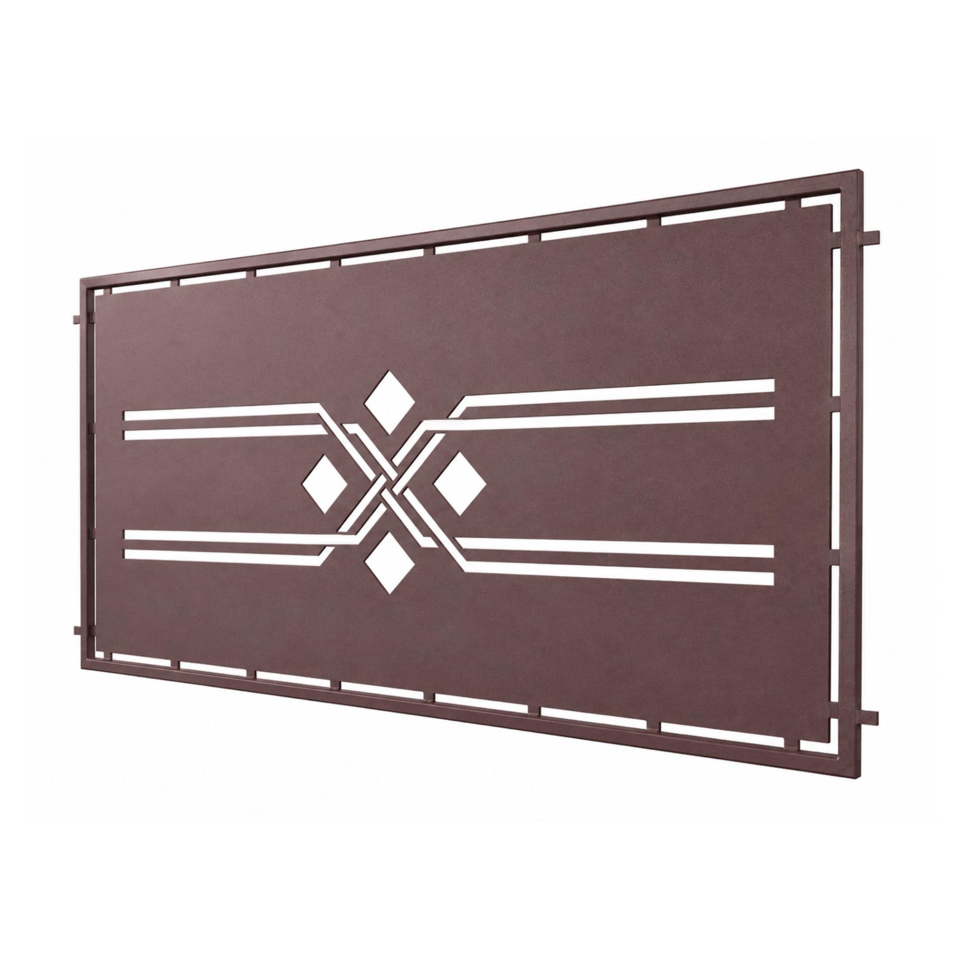 Panouri gard & Porti - Panou decorativ din tabla otel debitat laser si teava TRS sudata, model M128 LXX, grosime 3 mm dimensiune 1000x2000 mm, olint.ro