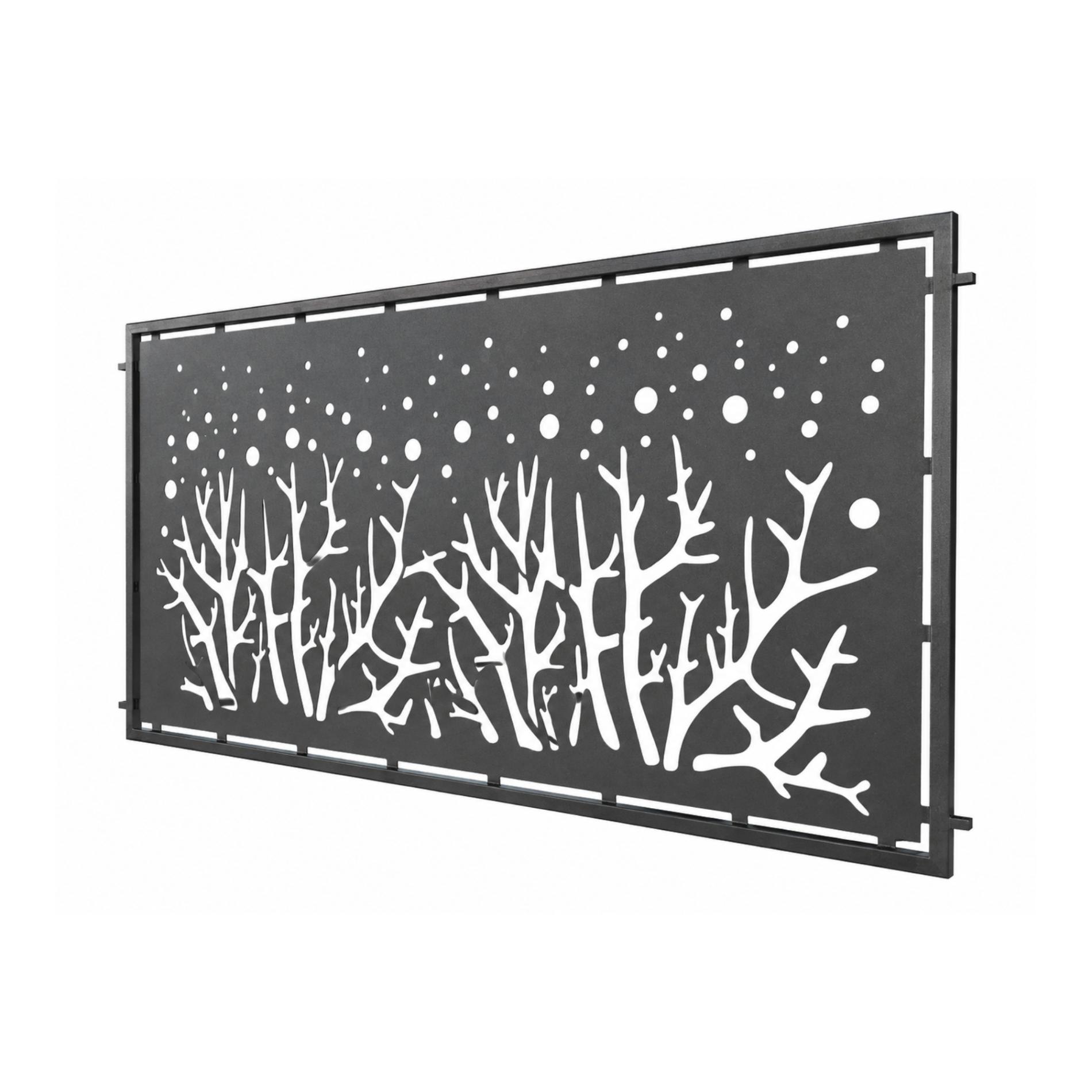 Panouri gard & Porti - Panou decorativ din tabla otel debitat laser si teava TRS sudata, model M162 LXX, grosime 3 mm dimensiune 1000x2000 mm, olint.ro