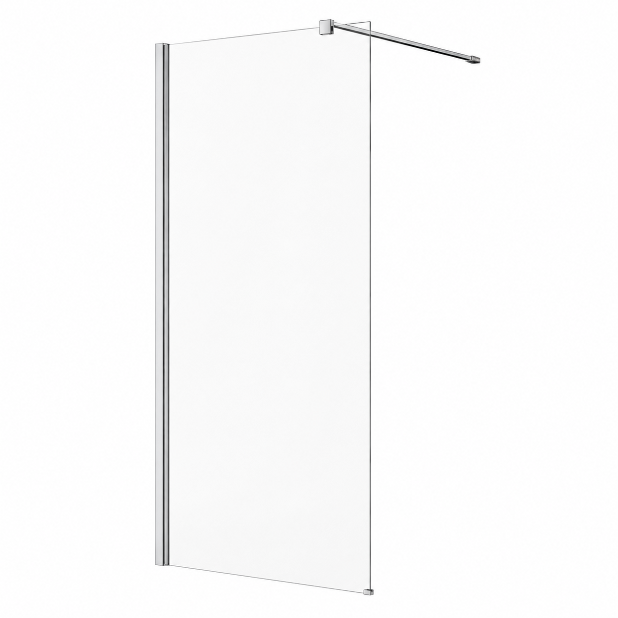 Panouri de dus - Panou dus sticla transparenta WI006-6TC, grosime stilca 6 mm, 90x200 cm, walk-in, profile aluminiu cromat, olint.ro