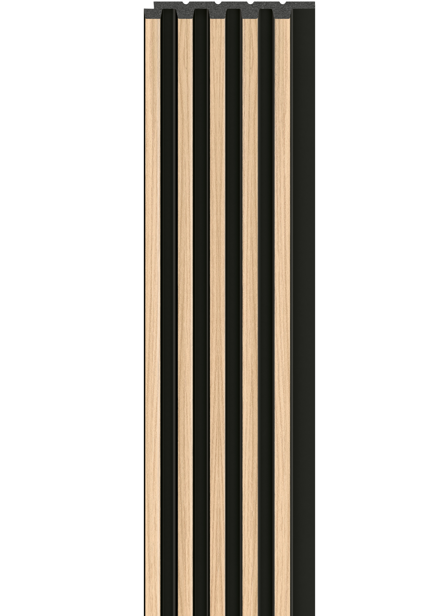 Panou riflaj LINERIO S-LINE NATURAL BLACK STRIPES 2650 x 122 x 12 mm