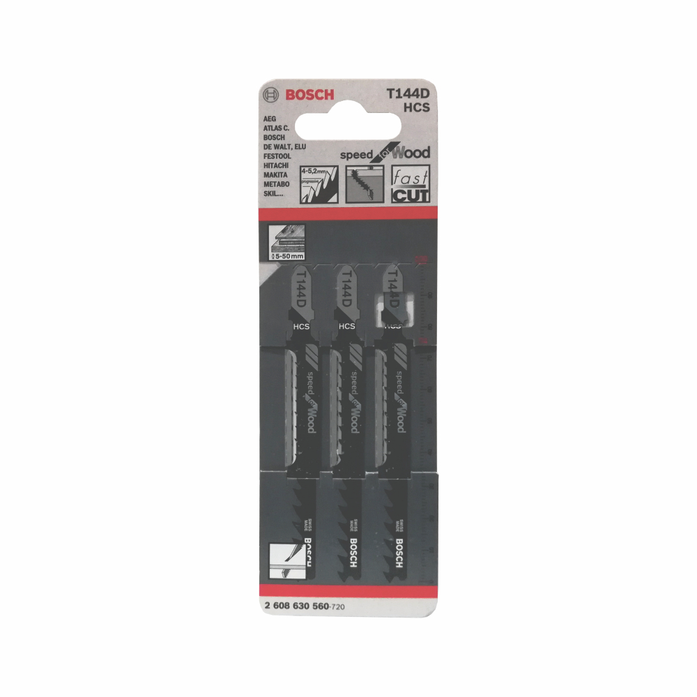 Panze de fierastrau, pentru lemn, Bosch T 144 CD/GST, set 2 bucati