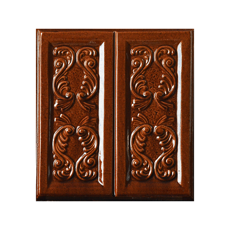 Teracota - Placa medalion (placa mare) teracota culoare natur model Bianca folosita la realizarea sobelor de teracota, olint.ro