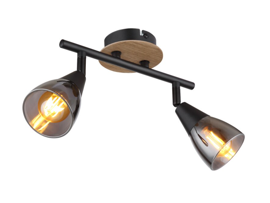 Interior - Plafoniera Globo Mubby, metal, fumuriu, 2xE14, olint.ro