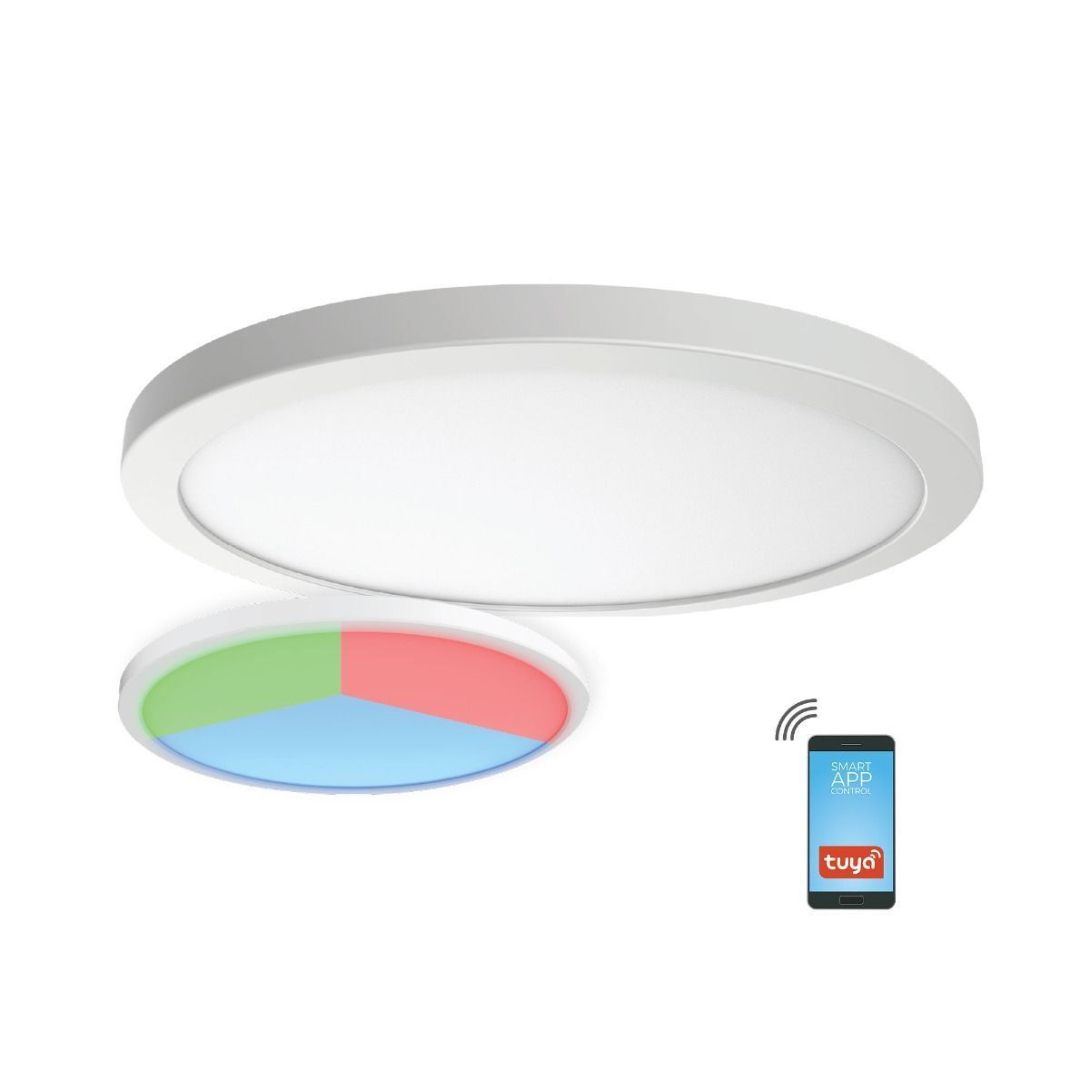Interior - Plafoniera LED, smart, dimabila, rotunda, Nebula, putere 24 W, culoare alba, Klausen KL151082, olint.ro