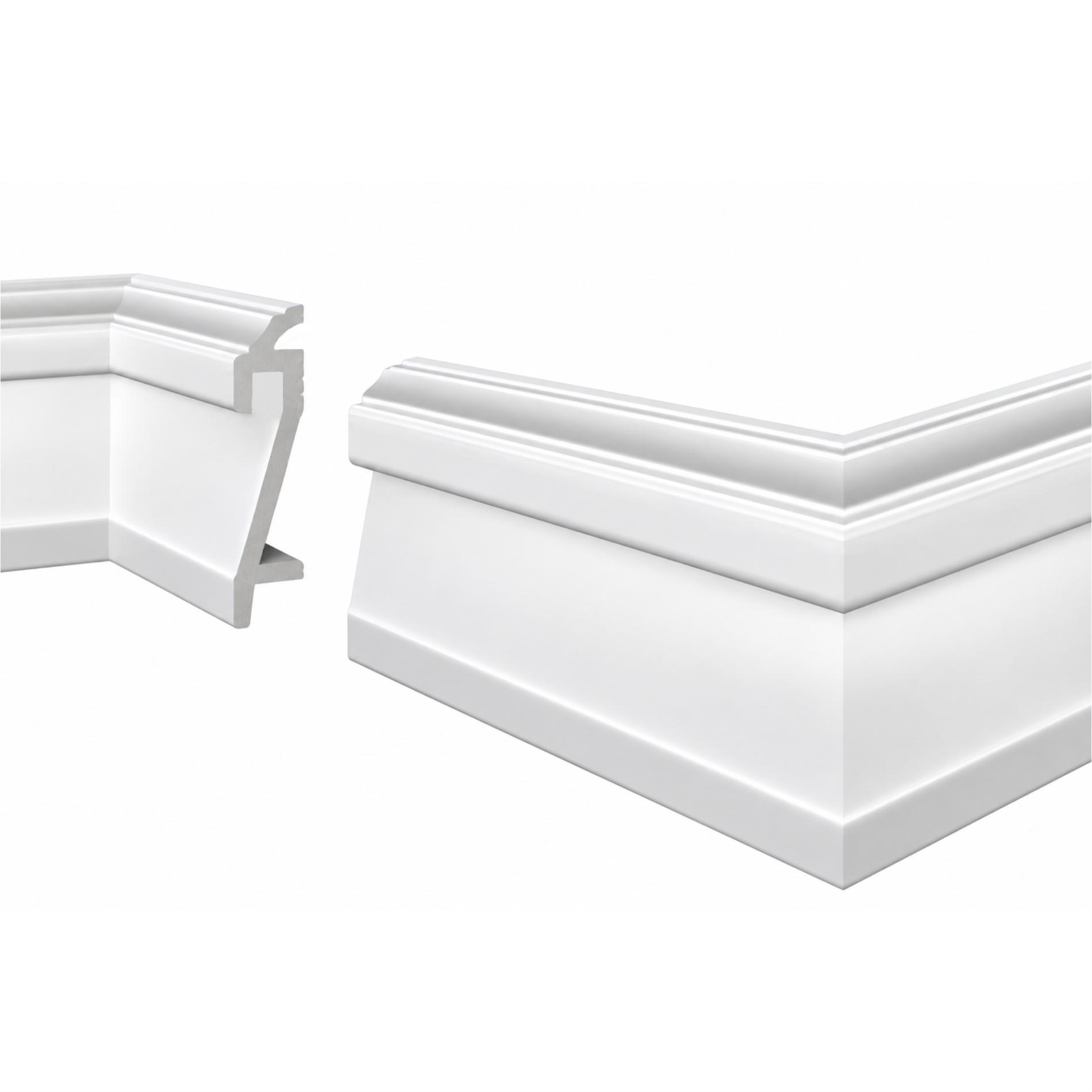 Plinte - Plinta de interior HF-3 cu canal pentru banda LED, dimensiuni 22 x 109 x 2000 mm, olint.ro