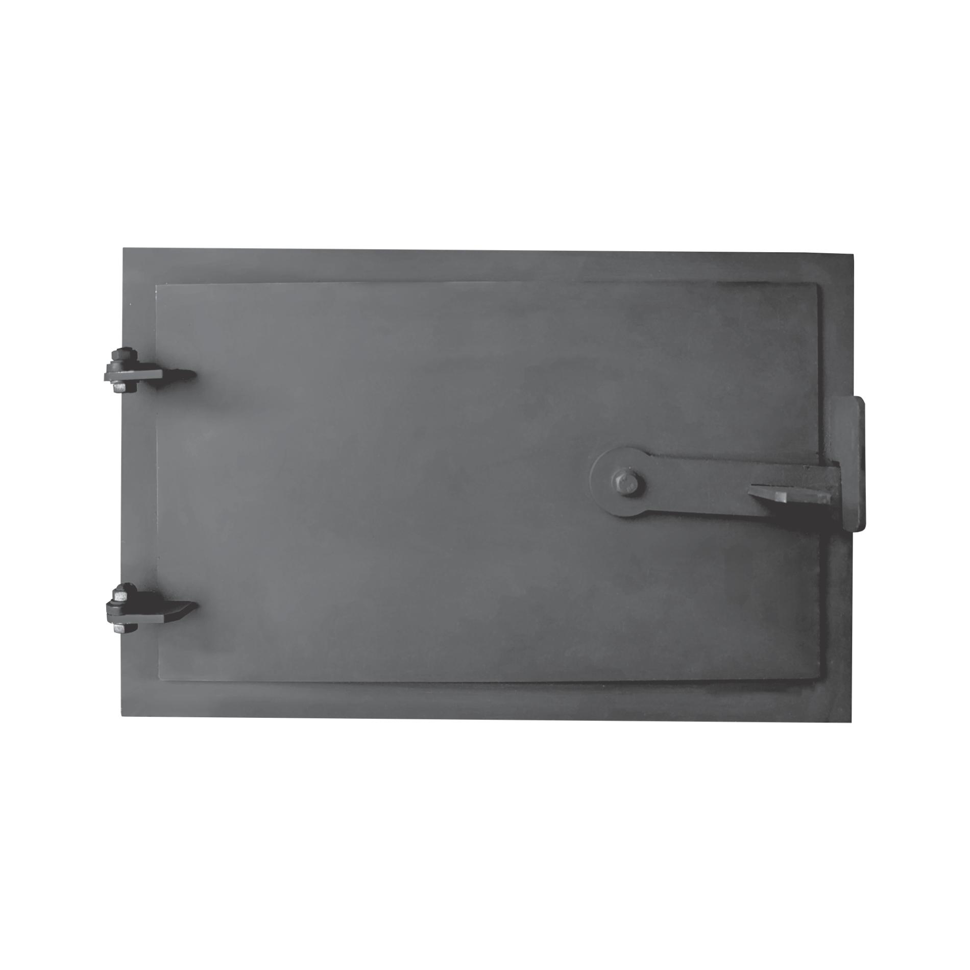 Portita pentru cenusar, dimensiuni 120 x 220 mm, vopsita cu vopsea rezistenta la temperaturi, culoare neagra