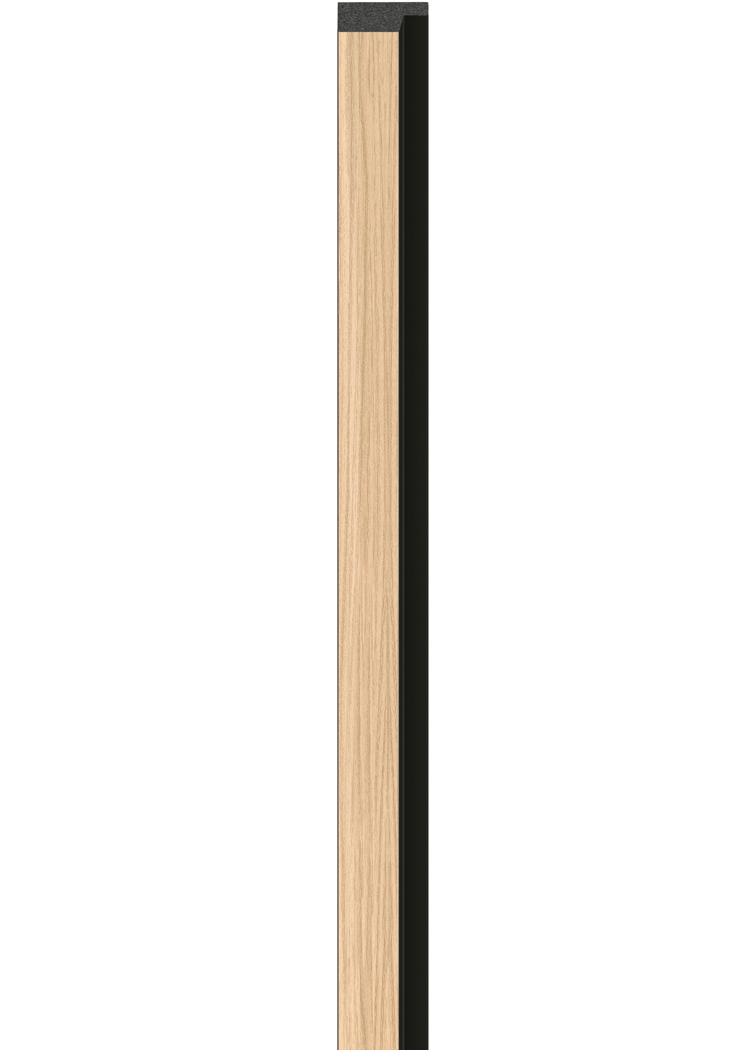 Profil de finisare stanga pentru panou LINERIO M-LINE NATUR BLACK STRIPES,  2650 x 21 mm