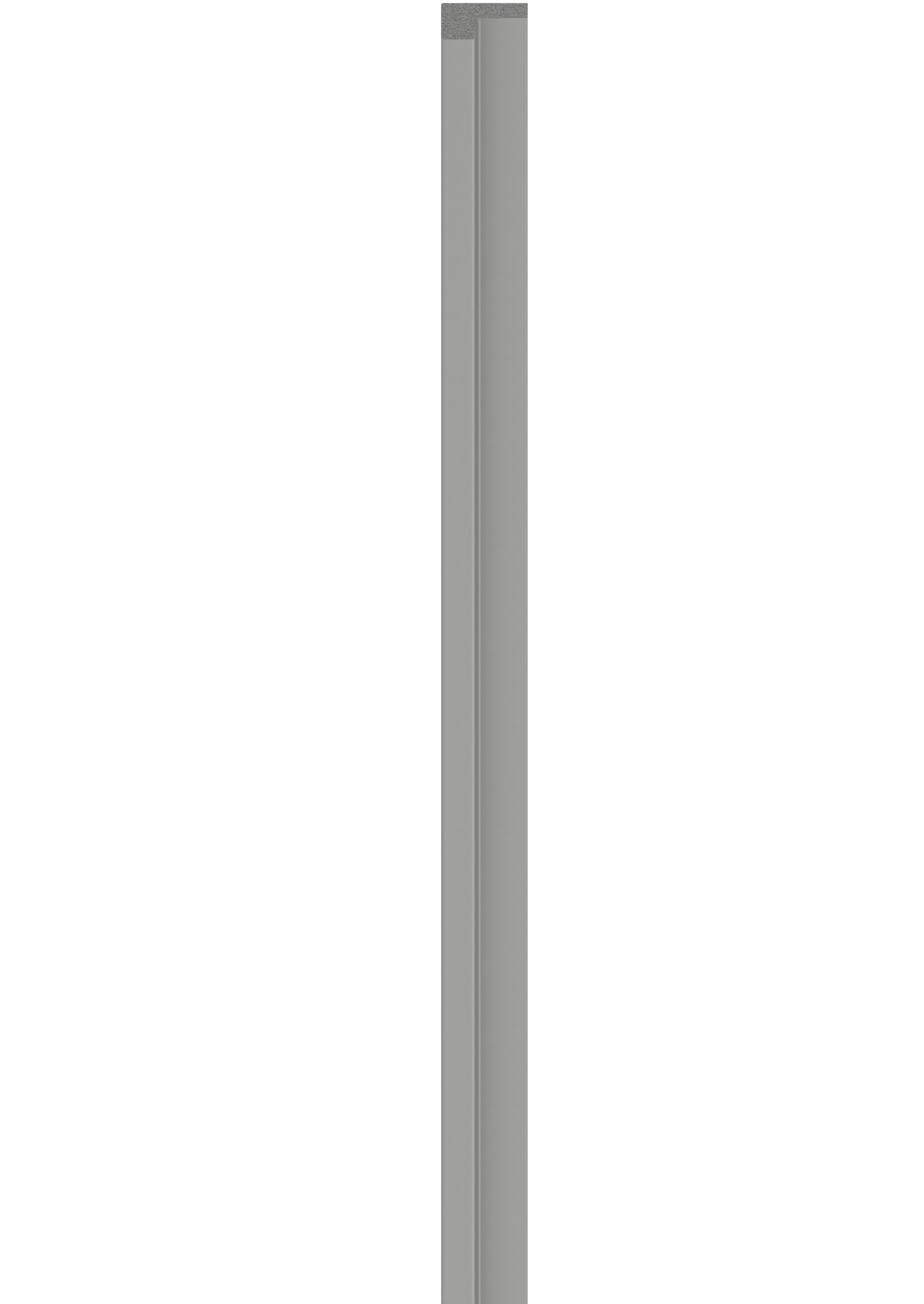 Profil de finisare stanga pentru panou LINERIO S-LINE GRI, 2650 x 28 mm