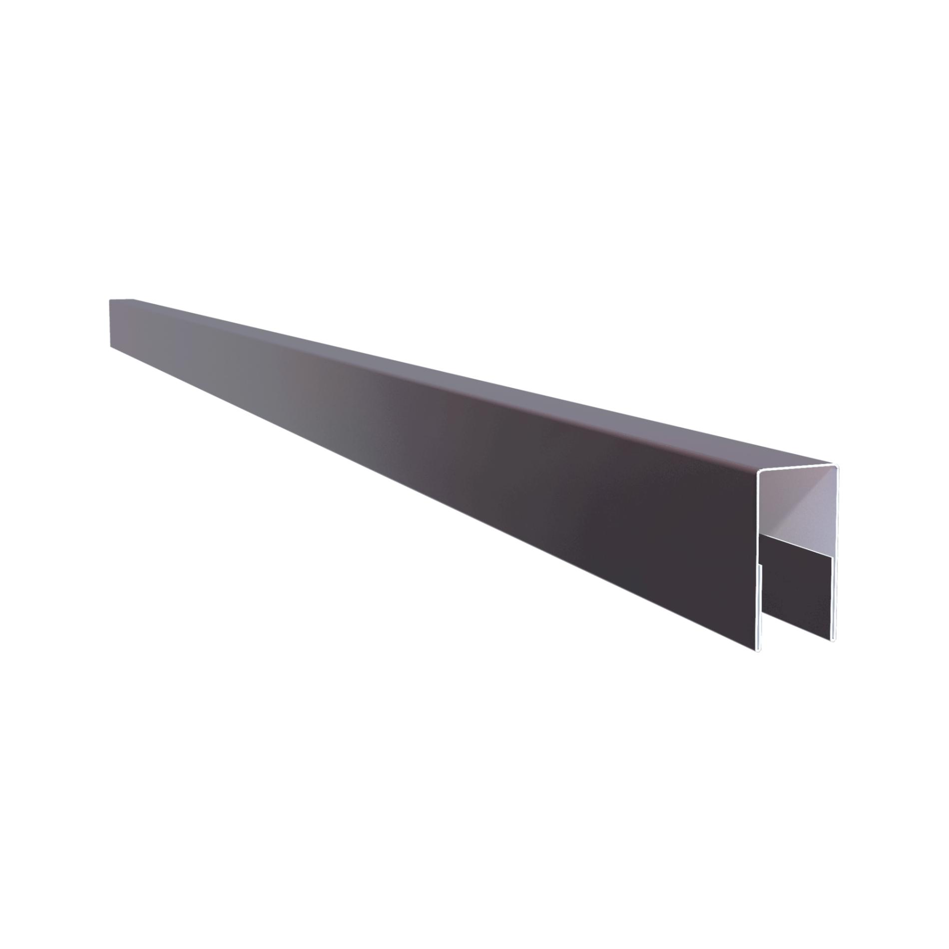 Profil U pentru gard orizontal maro-grafit 8019 MS M2P3, Rufster, grosime tabla 0.5 mm, lungime variabila, vopsit pe ambele parti