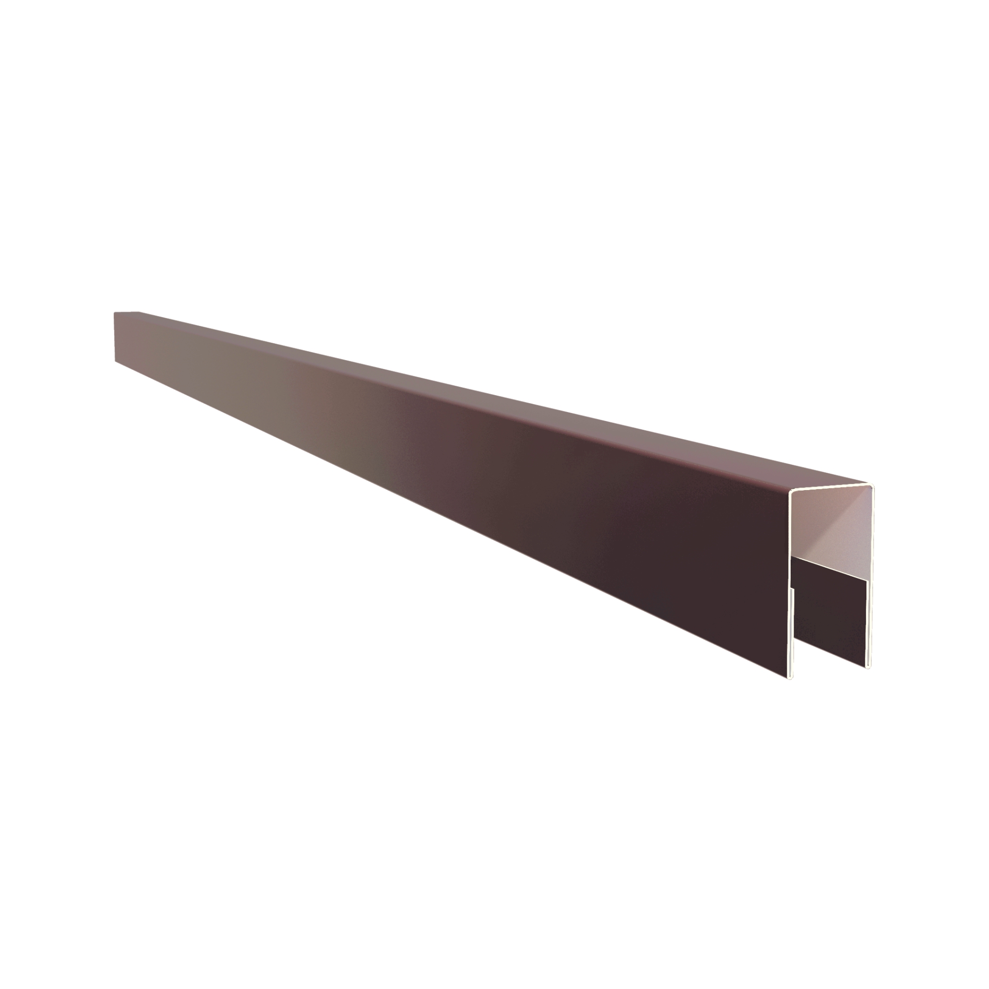 Profil U pentru gard rectangular, grosime tabla 0,50 mm, dimensiuni 40x21 mm, RAL 8017MPR, maro super-poliester, lungime variabila