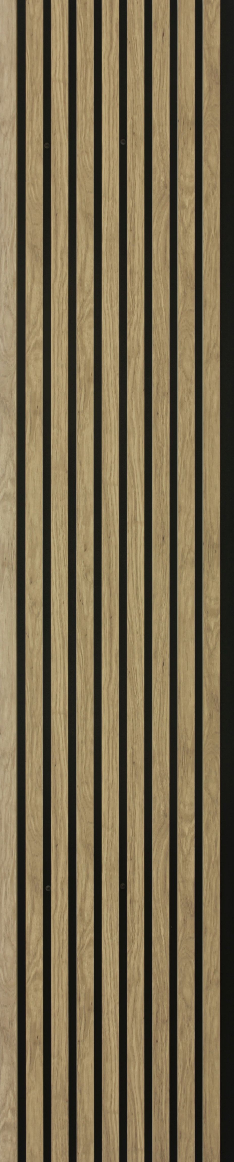 Riflaj MDF acustic, 600 x 2600 mm, culoare stejar, 1.56 m2