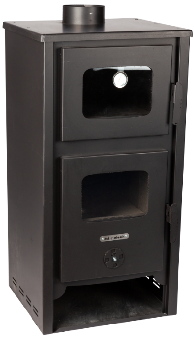 Semineu pe Lemne Evotools Plus, 12 kW, cuptor, termometru