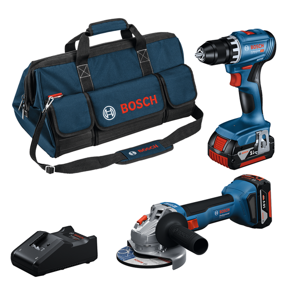 Masini de gaurit si insurubat - Set combinat 18V GSB+GWS+2X4AH+GAL 18V-40 Bosch, olint.ro