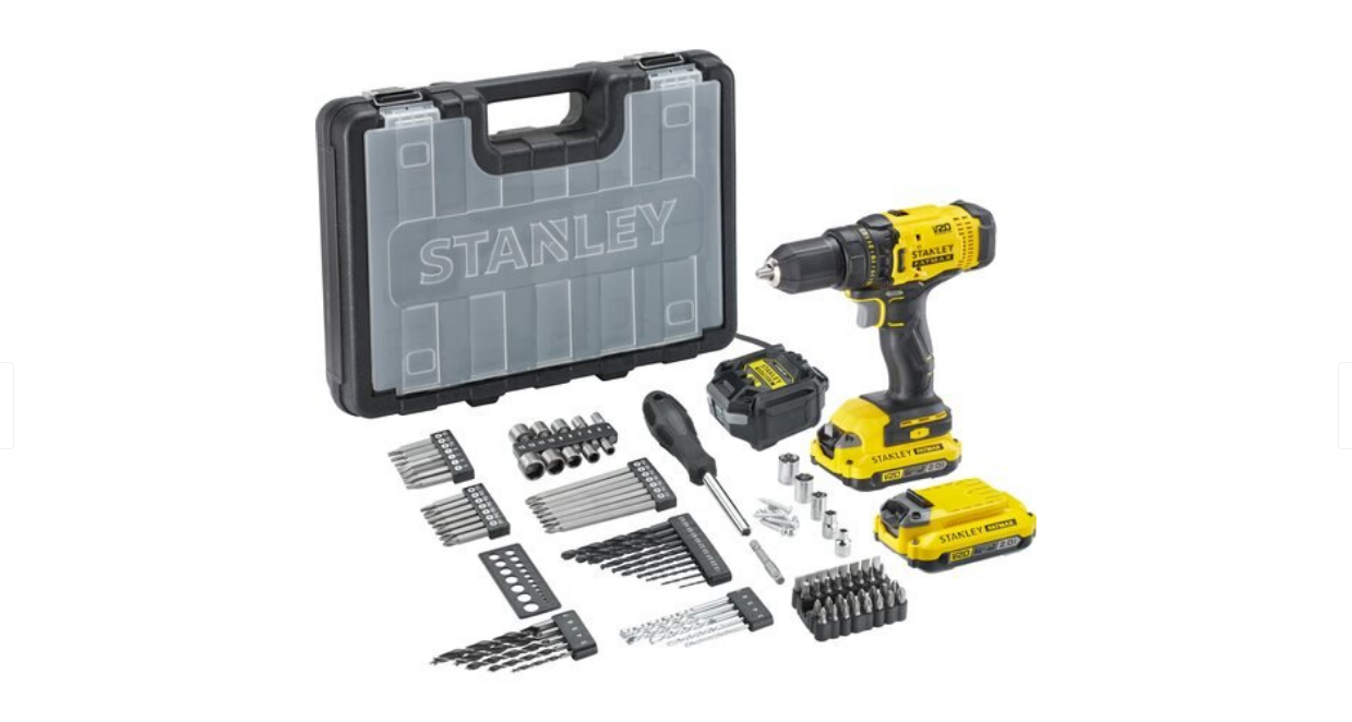 Set de gaurit si insurubat Stanley SFMCD700D2A-QW, 18V, 1500 rpm, 50 Nm