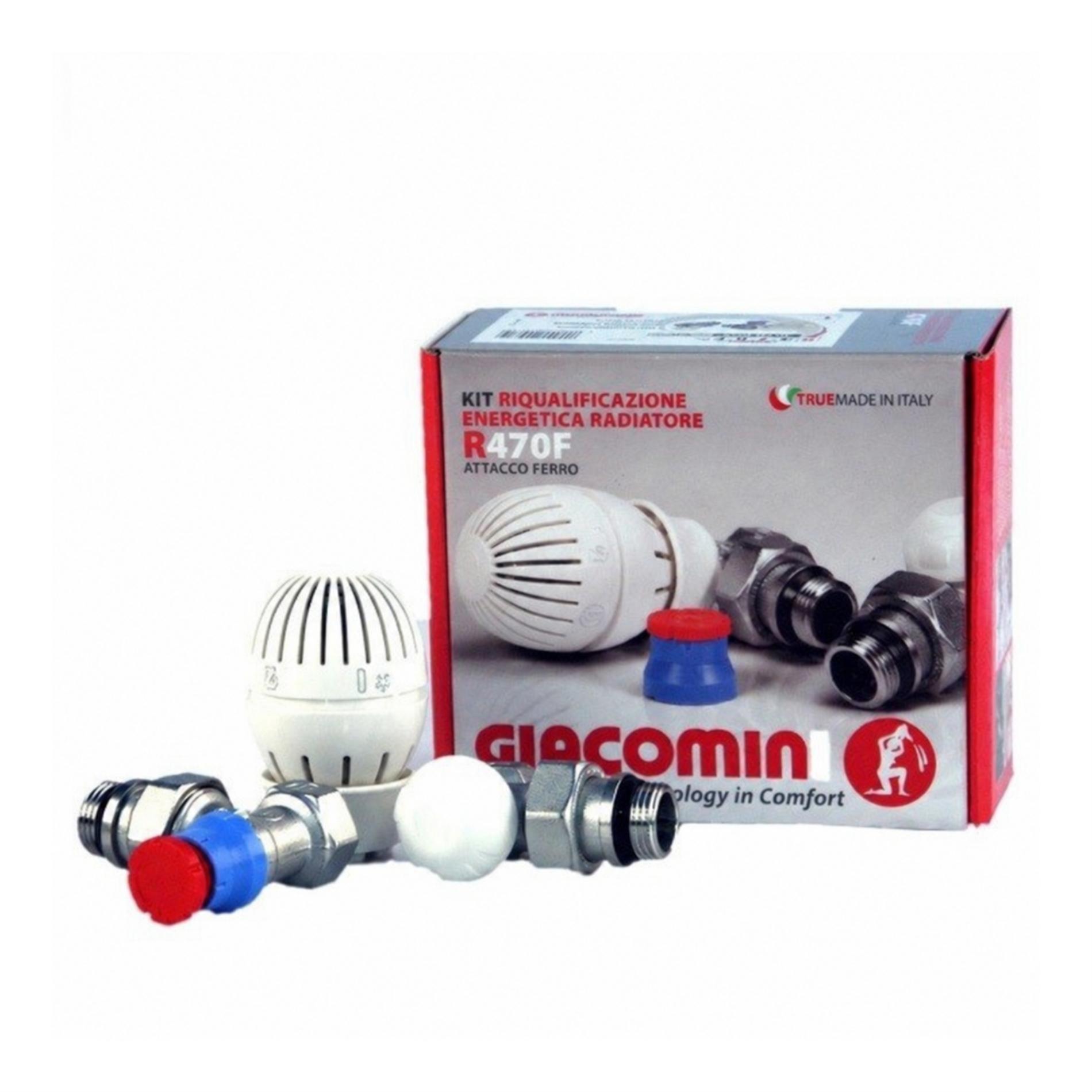 Accesorii - Set Giacomini robineti si cap termostatic dimensiune1/2 culoare crom, olint.ro