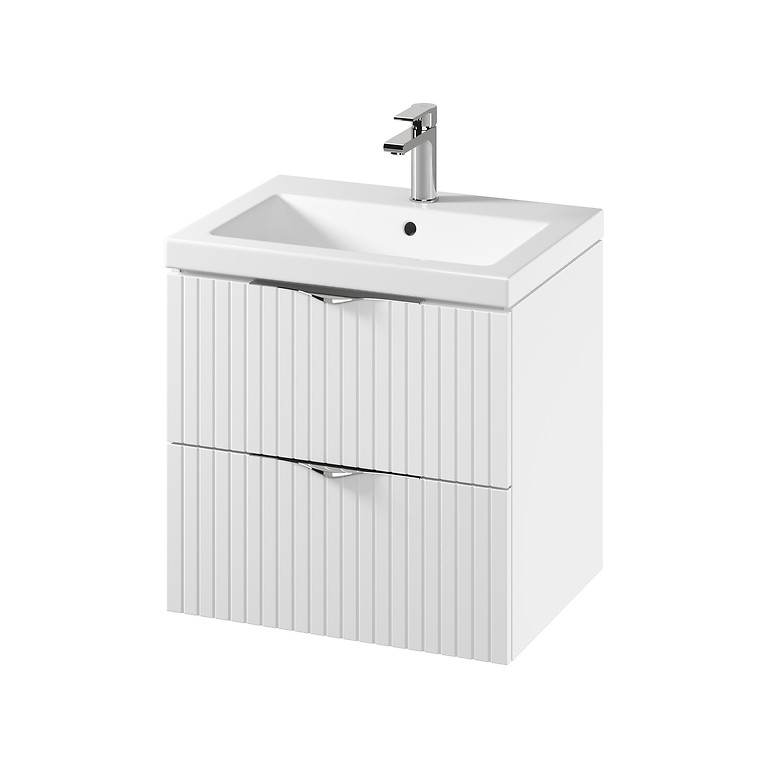 Set masca baie + lavoar Cersanit Tirso C142, 60 cm, alb