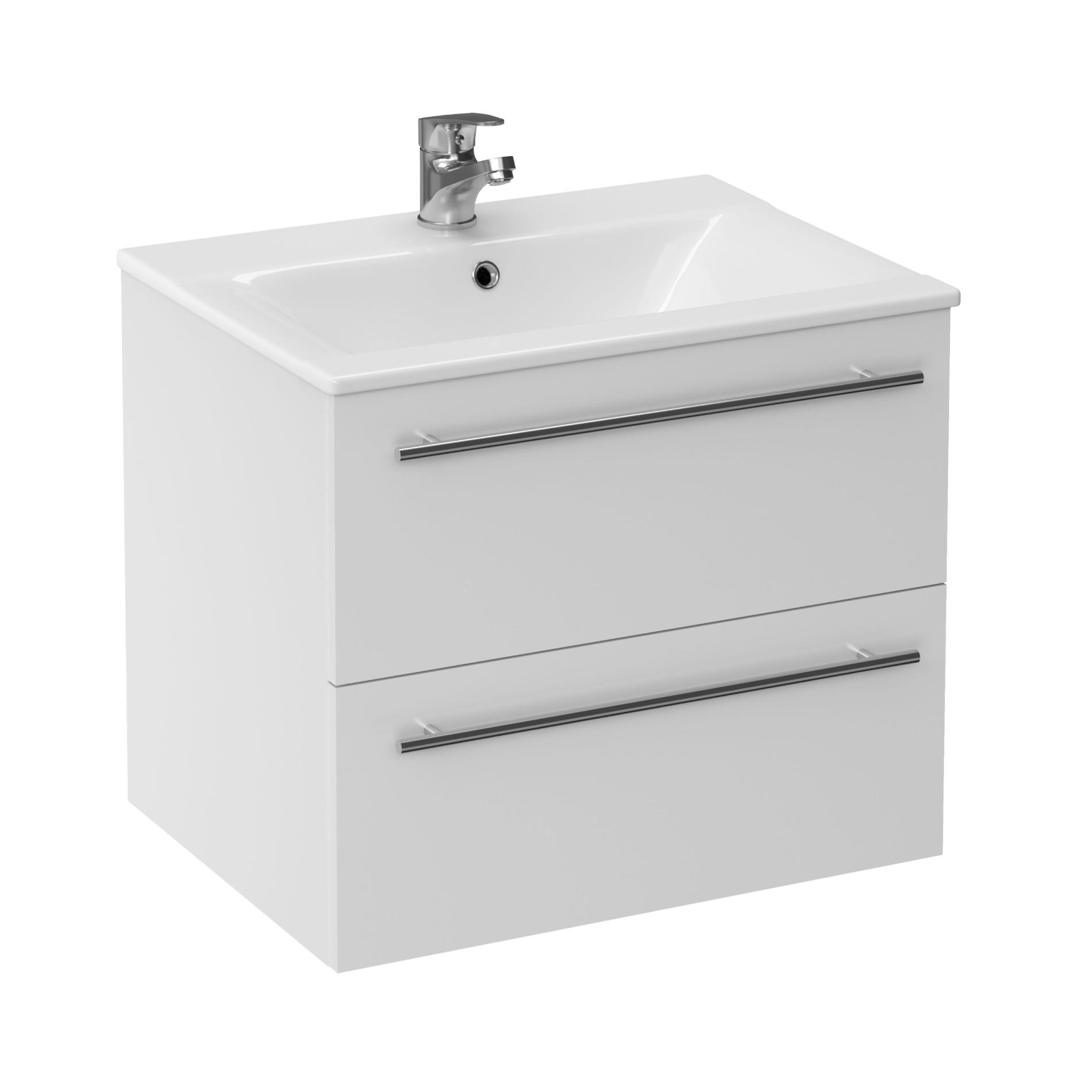 Set masca baie + lavoar Elisa Ontario S801-095, 50 cm, alb