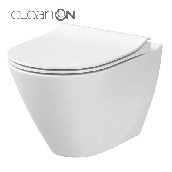 Set WC suspendat Cersanit K701-104 CITY OVAL, clean-on cu capac slim soft-close