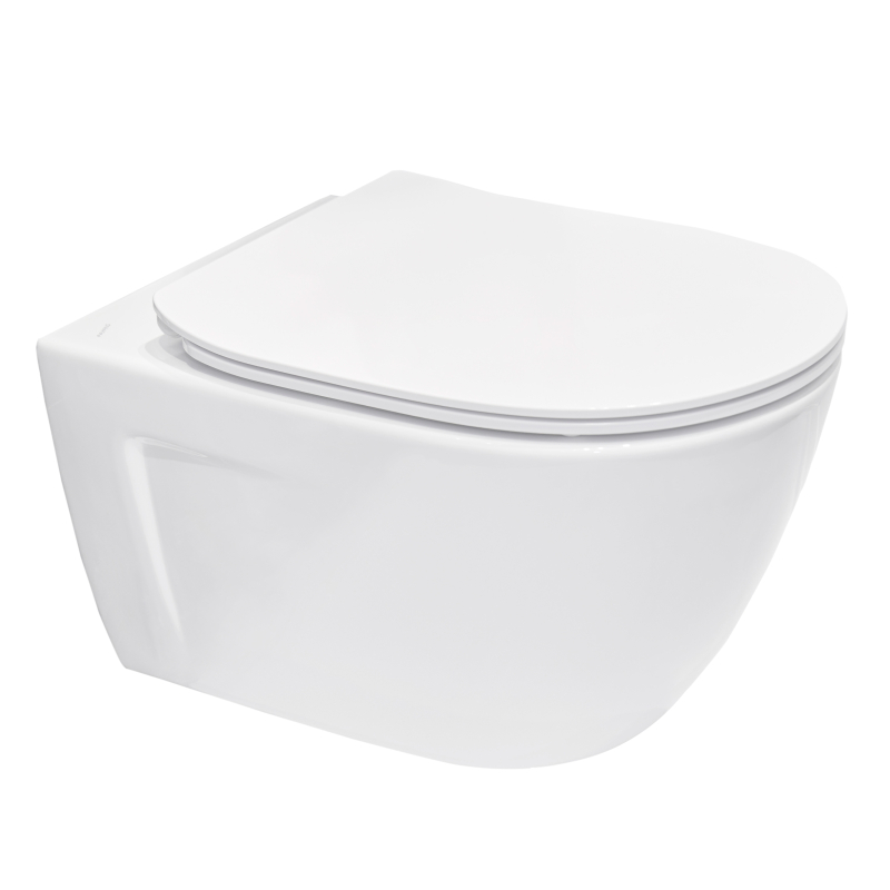 Set WC suspendat Happy, cu capac slim, inchidere amortizata