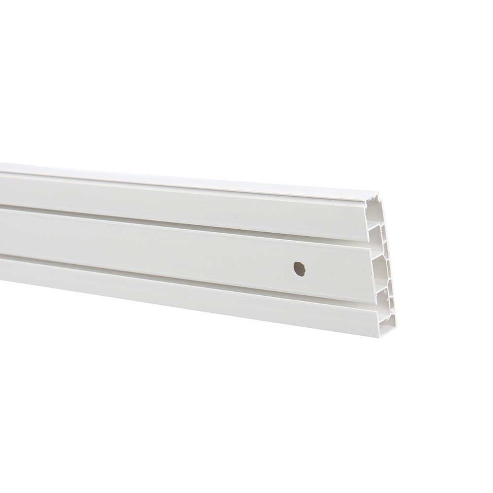 Sina SN Deco pentru perdea montaj tavan Munchen PVC cu 2 canale dimensiune 350x7.5 cm grosime 1.7 cm culoare alb