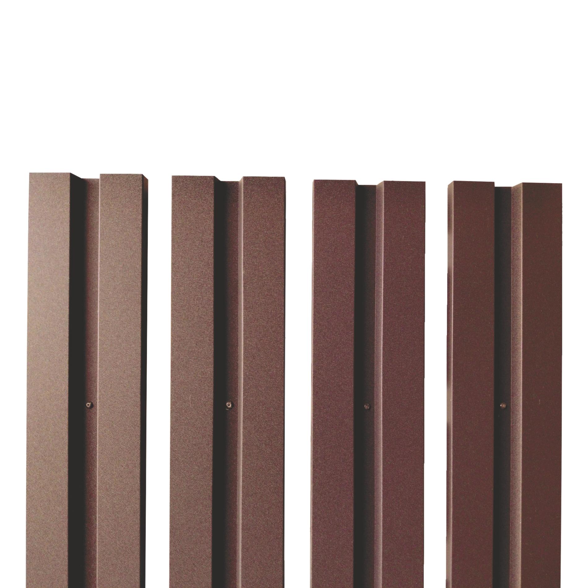 Sipca pentru gard model V1 marca Rufster, grosime 0,45 mm, finisaj maro RAL 8017 MS M2P3 vopsit pe ambele parti, lungime variabila