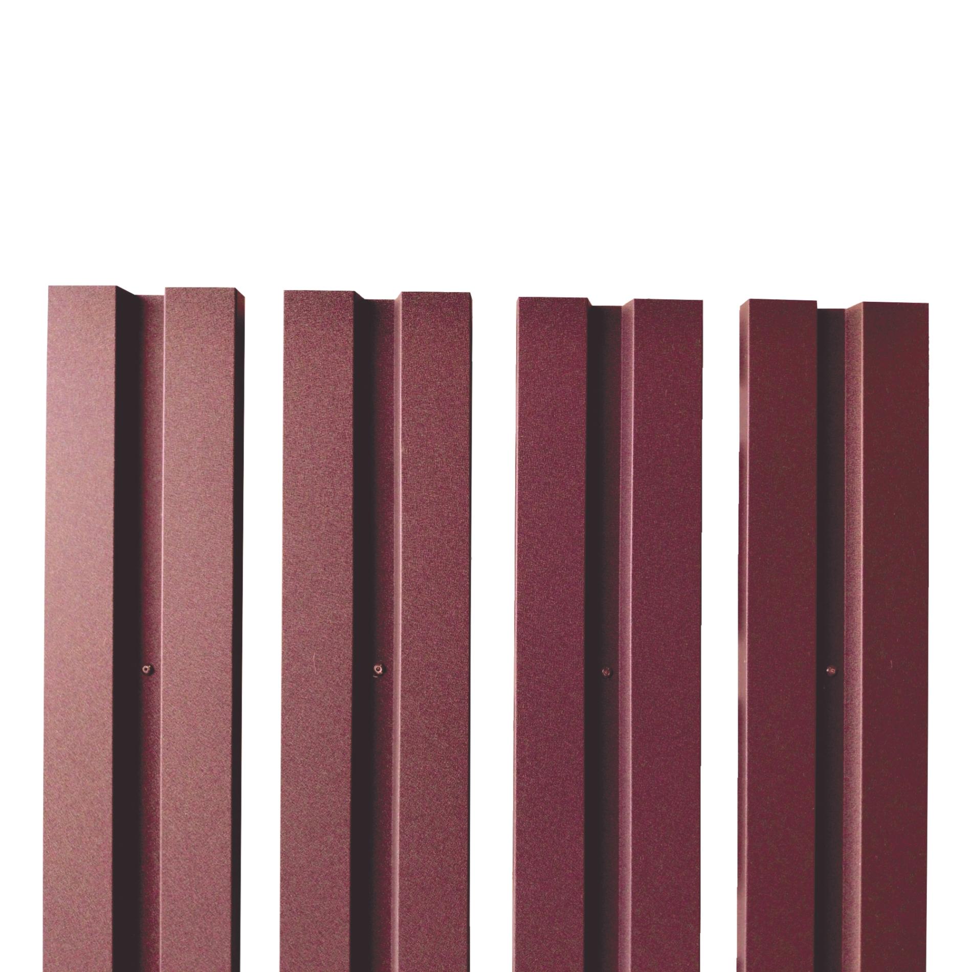 Sipca gard V1 - Sipca pentru gard model V1 marca Rufster, grosime 0,6 mm, finisaj visiniu RAL 3005 vopsit pe ambele parti, lungime variabila, olint.ro