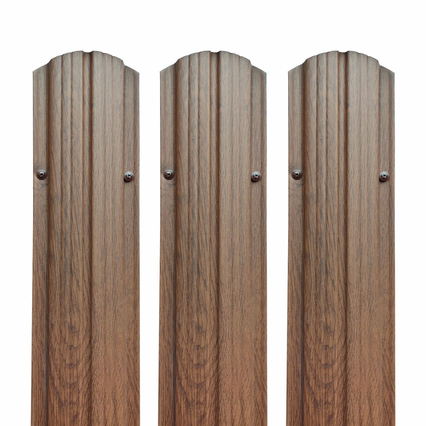 Sipca metalica gard - Sipca pentru gard Rufster grosime 0.50 mm finisaj stejar dark inaltime 1 m, olint.ro