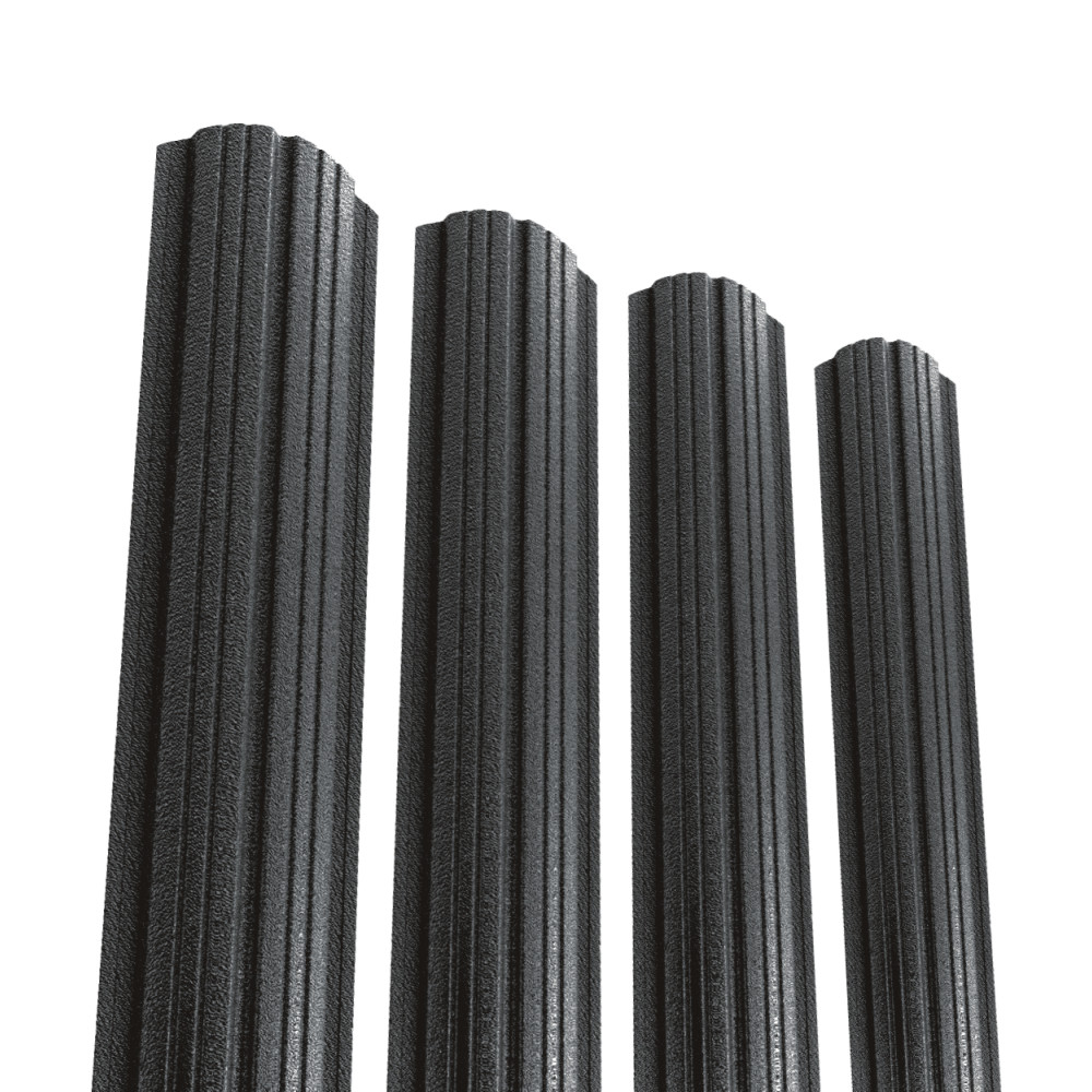 Sipca pentru gard Rufster grosime 0.50 mm finisaj negru mat structurat RAL 9005 inaltime 1.2 m