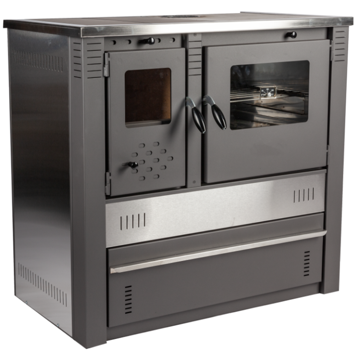 Sobe - Soba de gatit, pe lemne, cu plita si cuptor din inox, 682842, olint.ro