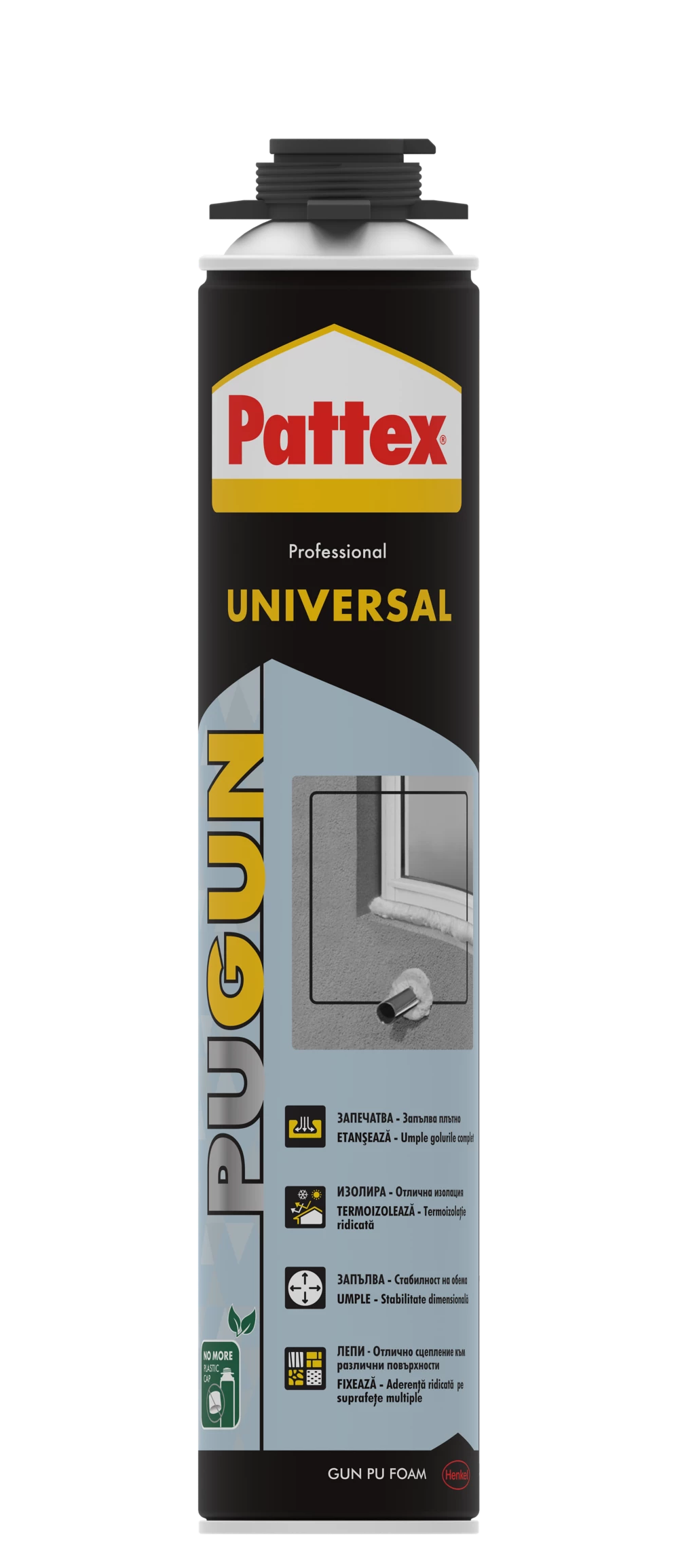 Spume - Spumă poliuretanică Pattex Fix & Fill, aplicare cu pistol, 700 ml, olint.ro