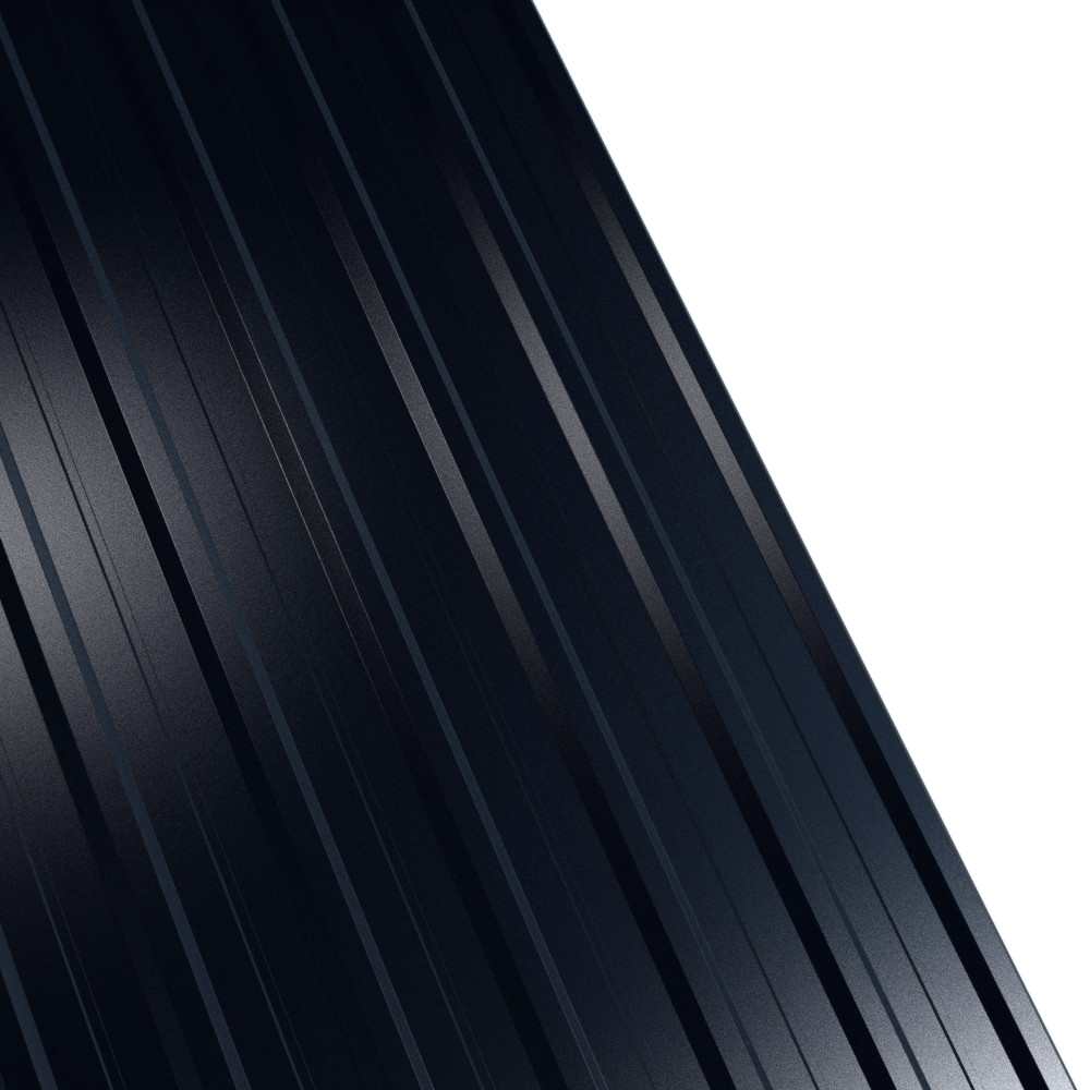 Tabla cutata Rufster R12A Eco 0,45 mm grosime 9005 negru 1 m