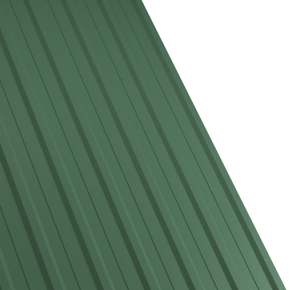 Tabla cutata Rufster R12A Eco 0,45 mm grosime 6020 MS verde-crom mat structurat 1 m